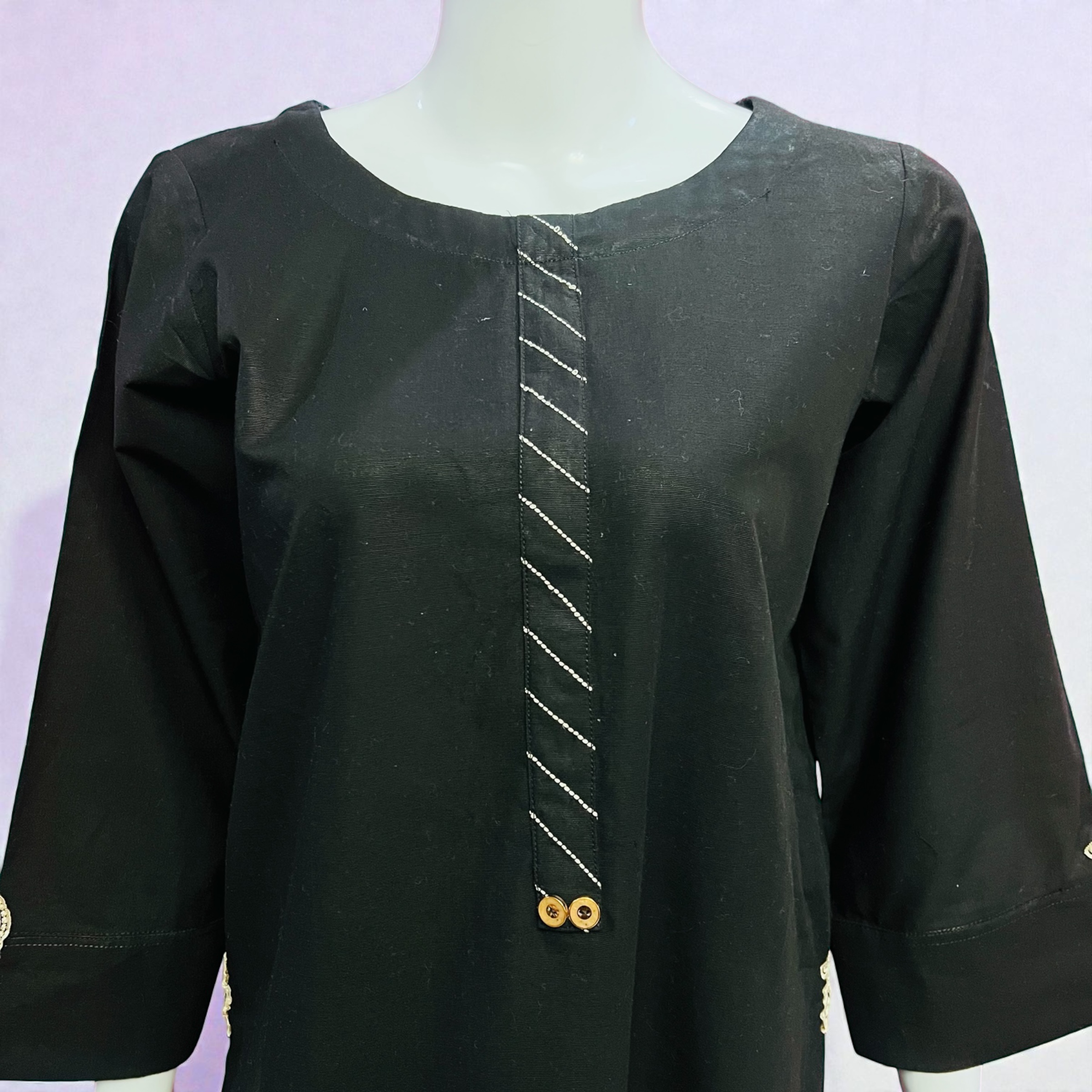 Embroidered  Black